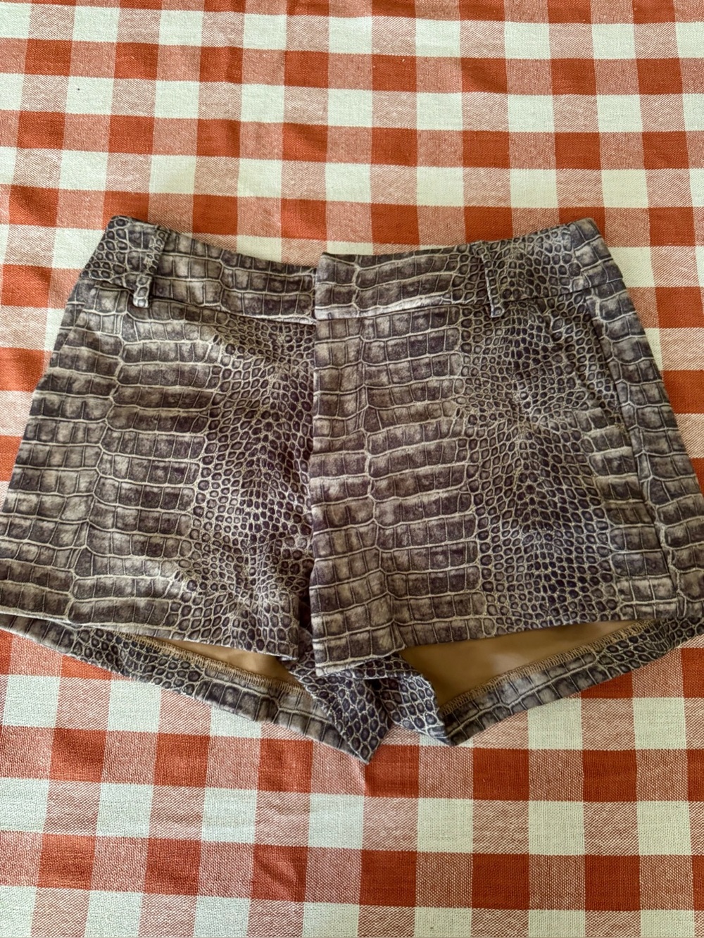 Before You gator snake skin shorts